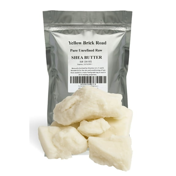Shea Butter -  Raw Unrefined - Africa Ghana Grade A - Ivory  - 1 pound (16oz) - by Yellow Brick Road Products