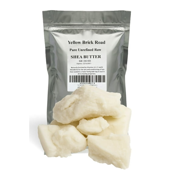 Shea Butter - Raw Unrefined - Africa Ghana Grade A - Ivory - 1 pound (16oz) - by Yellow Brick Road Products