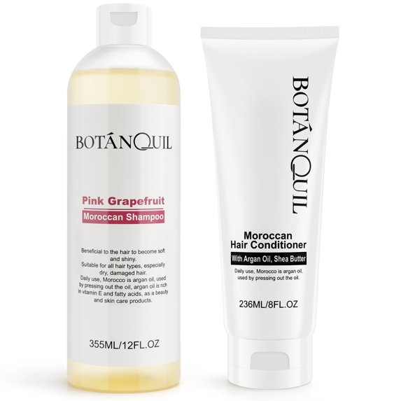 Pink Grapefruit Scent Moisture Shampoo and Conditioner Set with Shea Butter for All Hair Types,12X8 Oz