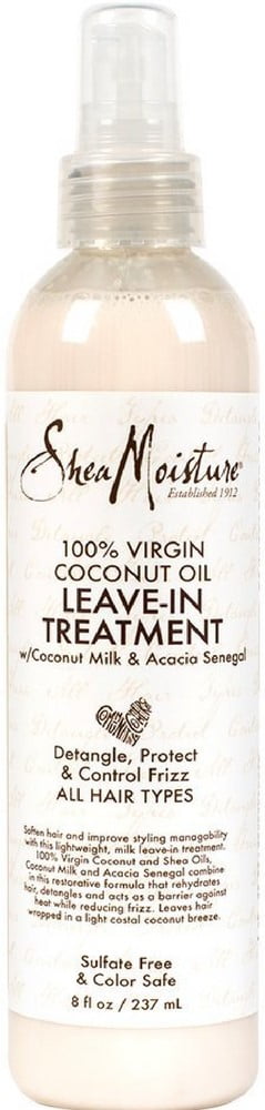 Shea Moisture 100% Virgin Coconut Oil Leave-in Treatment 8 oz (Pack of 4)