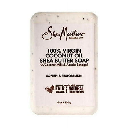 Shea Moisture 100% Virgin Coconut Oil Shea Butter Body Soap, 8 Oz, 6 Pack