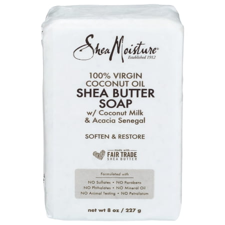 Shea Moisture 100% Virgin Coconut Oil Shea Butter Body Soap, 8 Oz