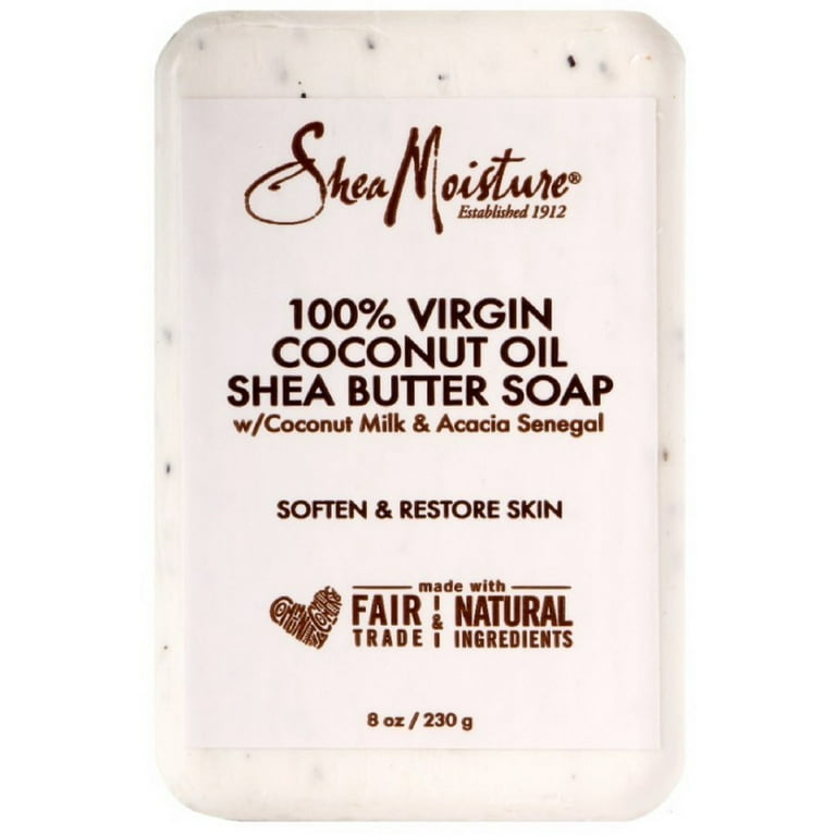 SheaMoisture Shea Butter Soap 100% Virgin Coconut Oil, 8 Oz.