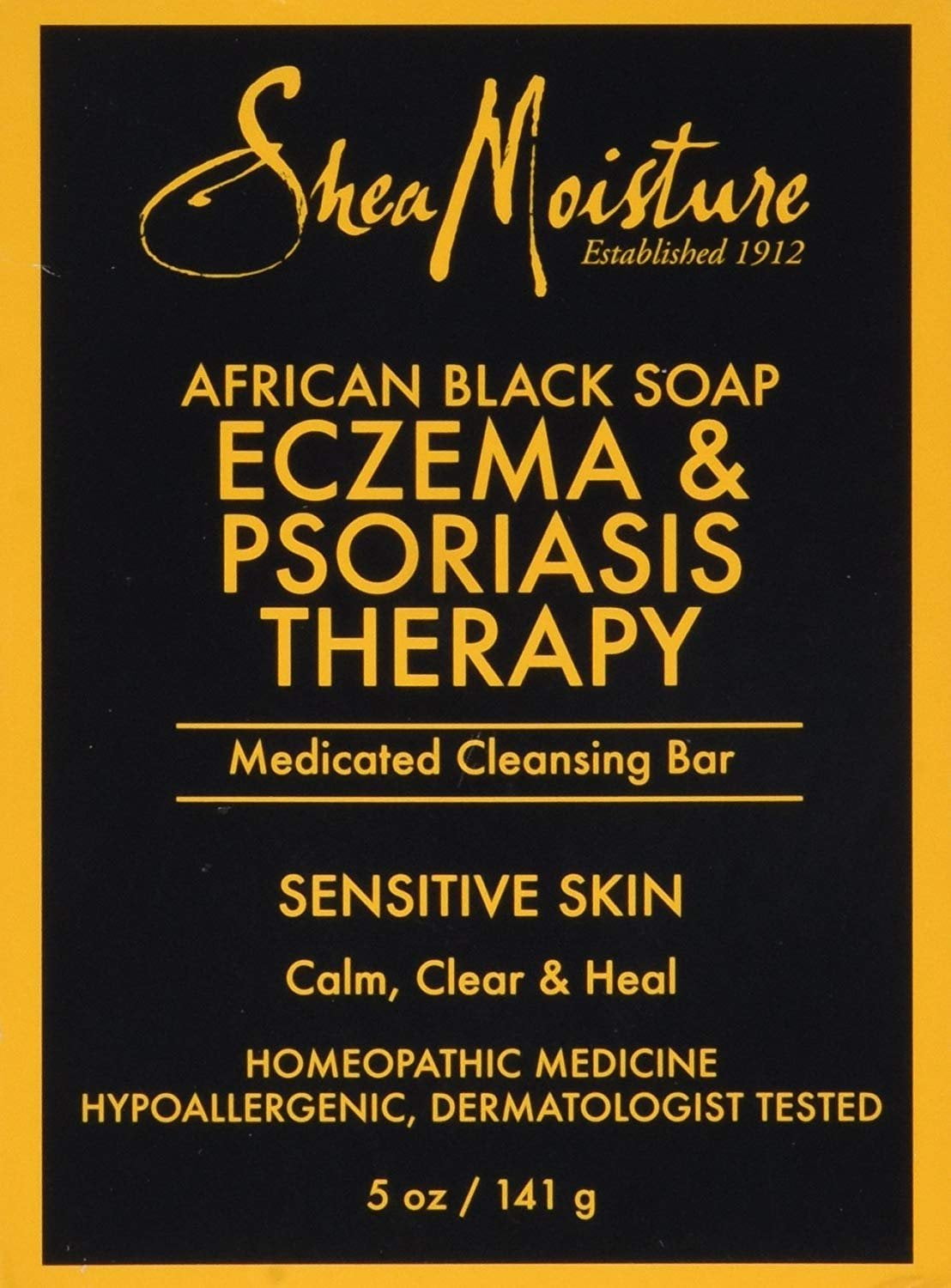 Shea Moisture African Black Eczema Therapy Bar Soap w/ Shea Butter, 5 oz