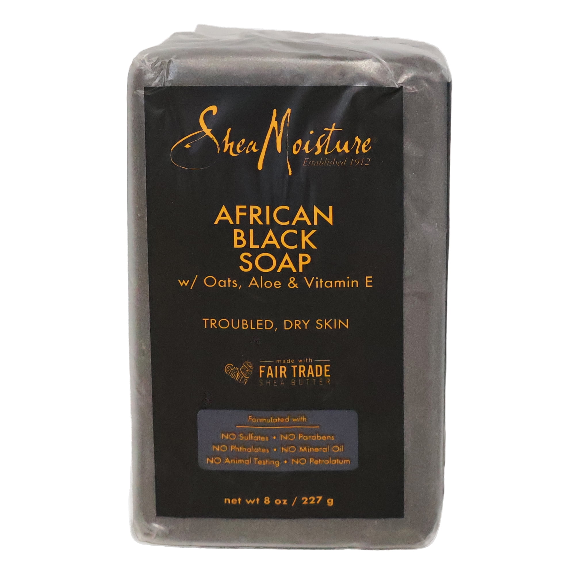 Savon Noir Africain Shea Moisture - 230g, Au Beurre De Karité, Fabriqué Au Royaume-Uni