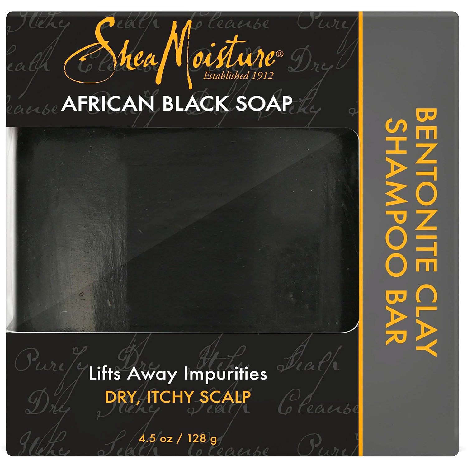 Shea Moisture African Black Soap Bentonite Clay Shampoo Bar, 4.5 Oz