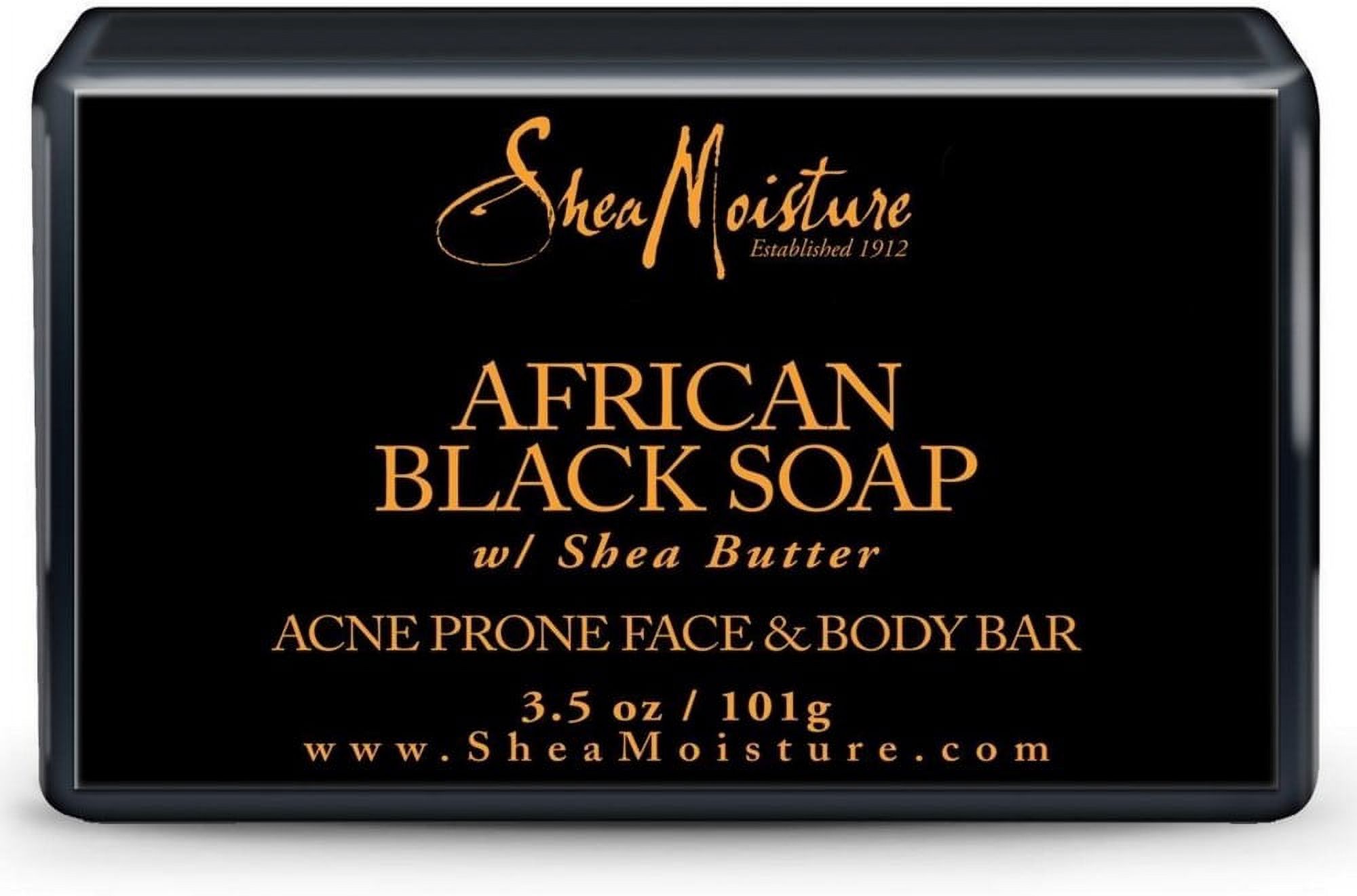 Shea Moisture African Black Soap Facial Bar Soap 3.5 oz (Pack of 6) - image 1 of 2