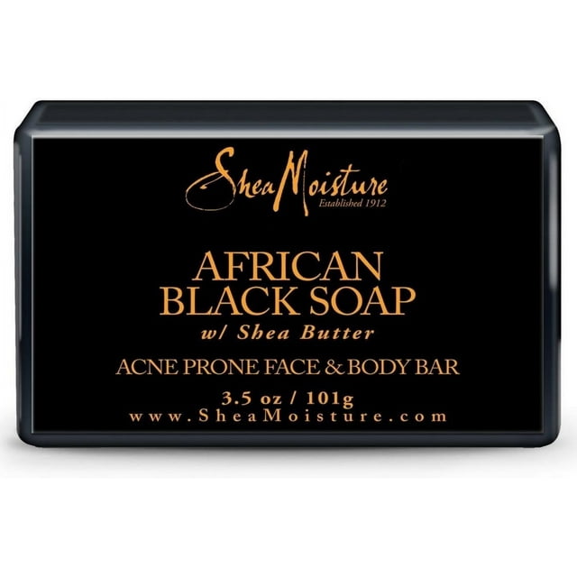Shea Moisture African Black Soap Facial Bar Soap 3.5 oz (Pack of 6)