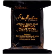 Shea Moisture African Black Soap Facial Wipes 30 ea (Pack of 6)