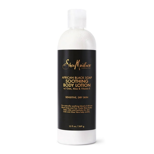 Shea Moisture African Black Soap Shea Butter Lotion, 13 Oz., Pack of 2
