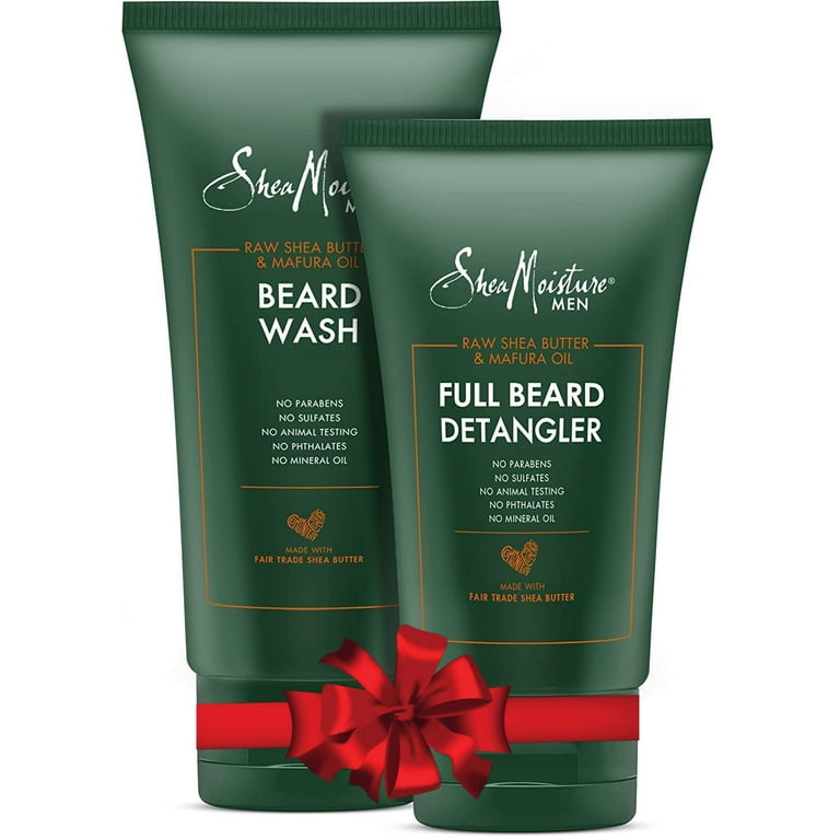 Shea Moisture Beard Wash For Men & Detangler Set - Beard Wash Kit