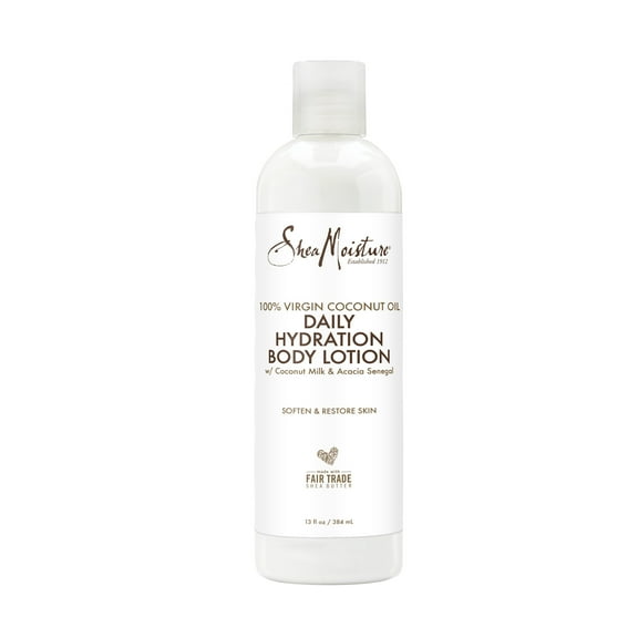 Shea Moisture Body Lotion for all skin types Daily Hydration 100% Virgin Coconut Oil 13 oz