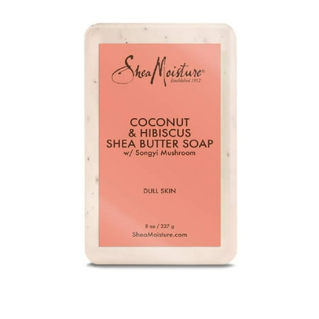 Shea Moisture Coconut And Hibiscus Shea Butter Bar Soap, 8 Oz, 6 Pack
