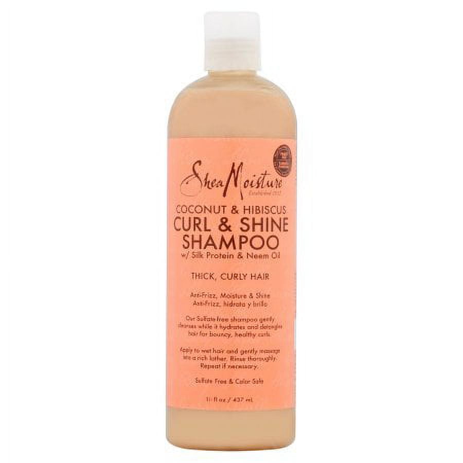 Shea Moisture Coconut & Hibiscus Curl & Shine Shampoo, 16 Ounce