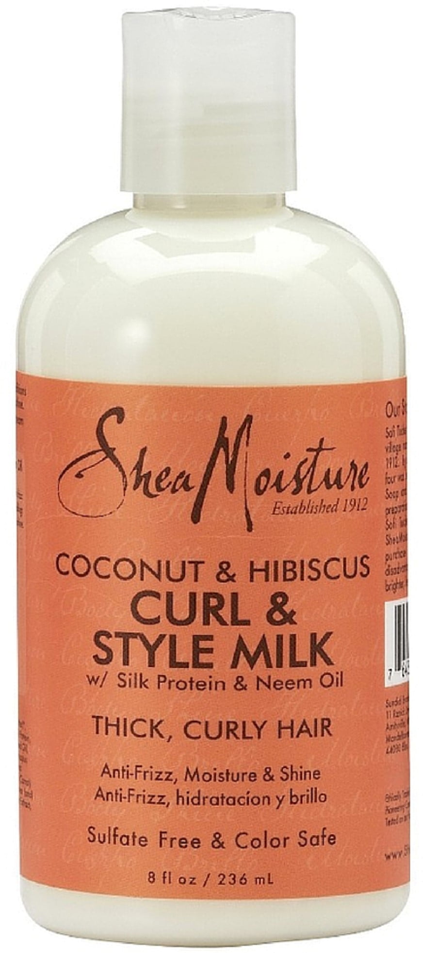 Shea Moisture Coconut & Hibiscus Curl & Style Milk 8 oz (Pack of 2)