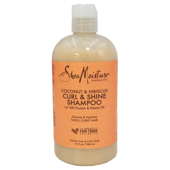 Shea Moisture Coconut Hibiscus Curl and Shine Shampoo, 13 Oz., Pack of 12