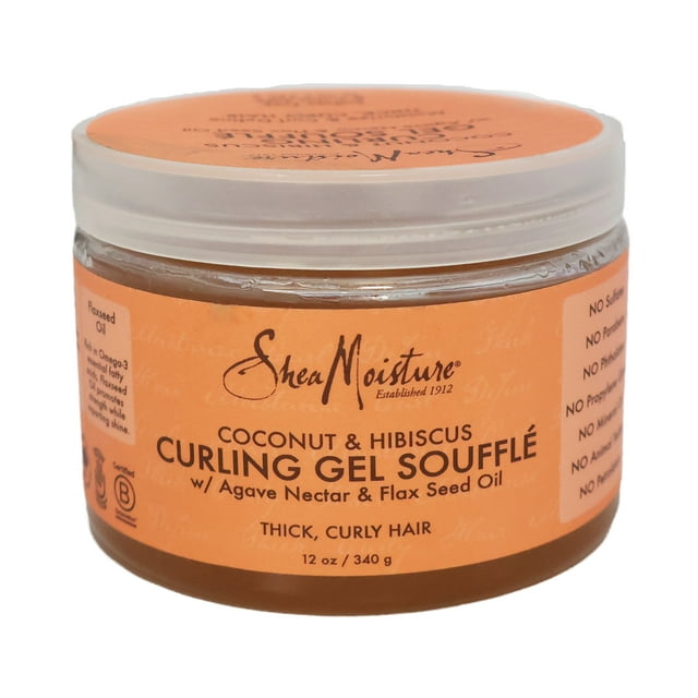 Shea Moisture Coconut Hibiscus Curling Souffle, 12 Oz., Pack of 2