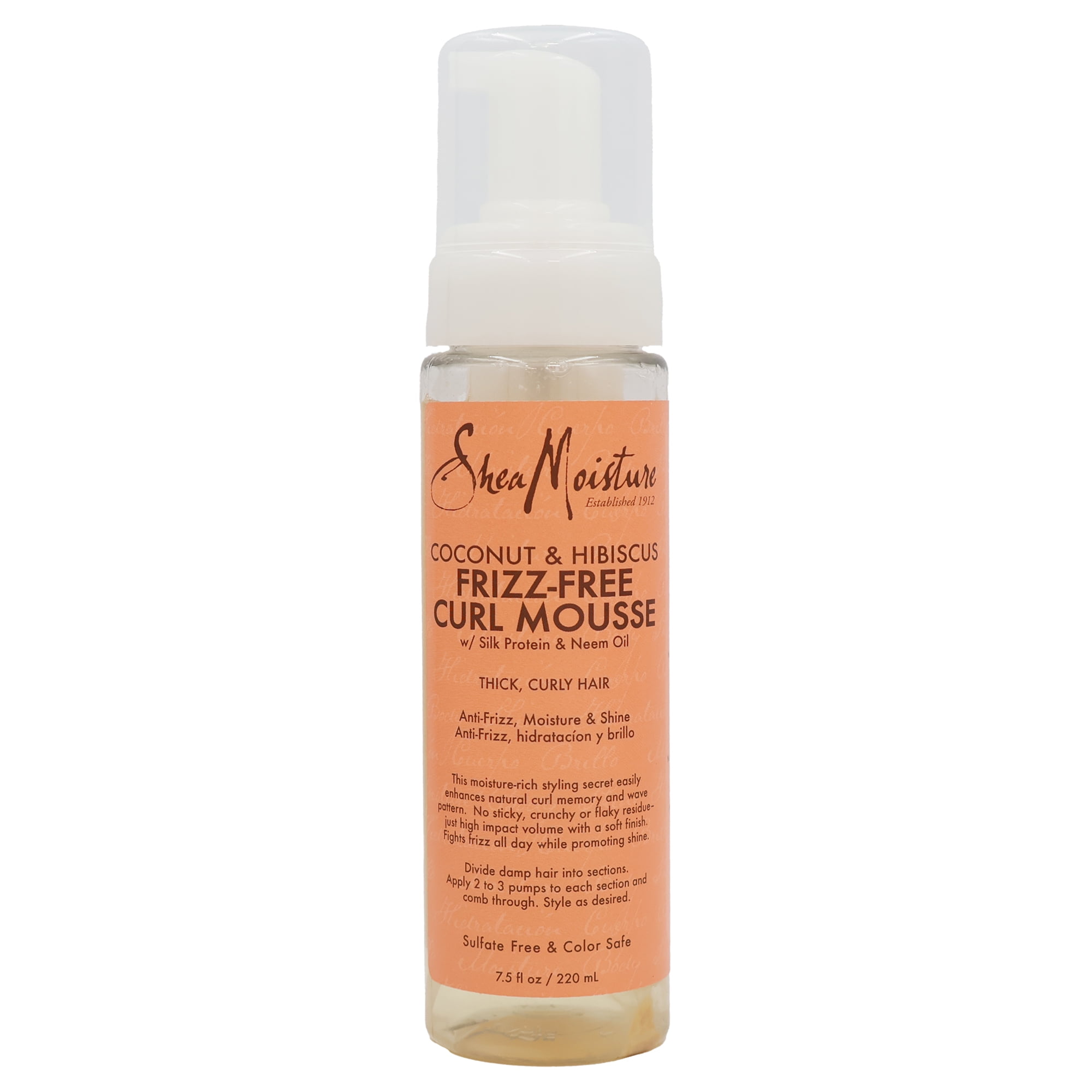 Shea Moisture Coconut Hibiscus Frizzfree Curl Mousse, 7.5 Oz., Pack of 12