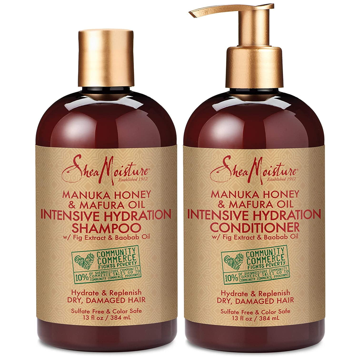 Shea Moisture Intensive Hydration Shampoo Conditioner Set 13 fl oz
