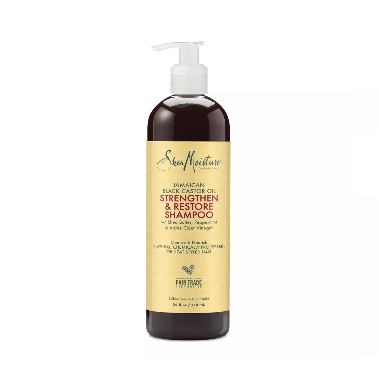 Shea Moisture Jamaican Black Castor Oil Strengthen Restore Shampoo, 24 Oz., Pack of 4
