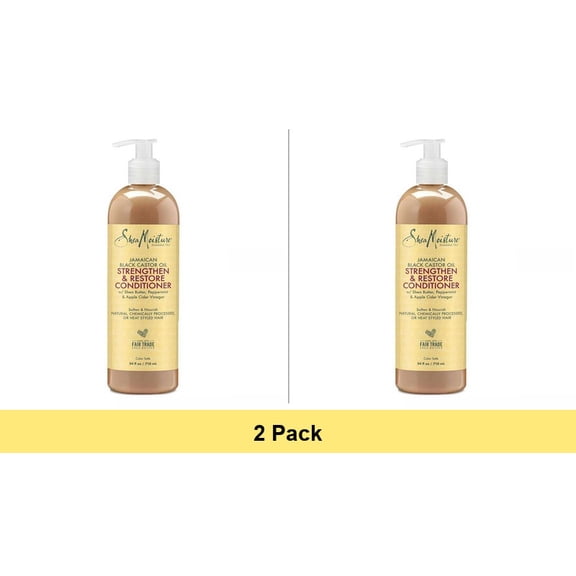 Shea Moisture Jamaican Black Castor Oil Strengthen and Restore Conditioner, 24 Oz. - 2 Pack