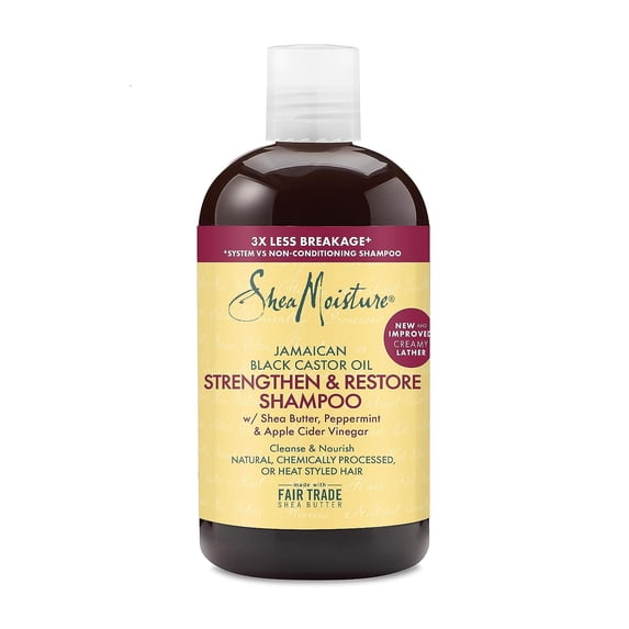 Shea Moisture Jamaican Black Shampoo Strengthenand Restore Shampoo, 13 oz, 2 Pack