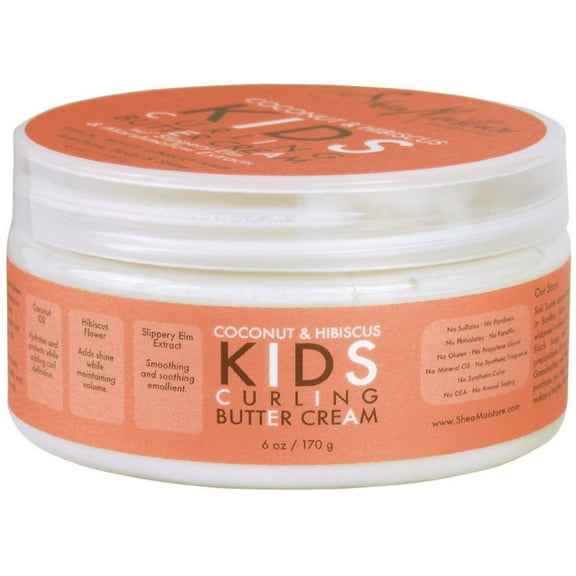 Shea Moisture Kids Curl Butter Cream Coconut & Hibiscus 6 oz (Pack of 2)