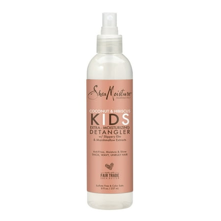 Shea Moisture Kids Moisturizing Leave-in Conditioner Detangler Curly Hair Coconut & Hibiscus, 8 oz Spray Bottle