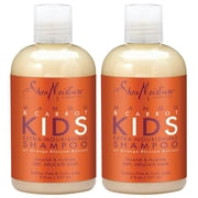 Shea Moisture Kids Shampoo - Extra-Nourishing Shea Butter, Mango & Carrot Hair Detangler with Orange Blossom Extract, Sulfate-Free Shampoo for Kids, 8 Oz Pack of 2