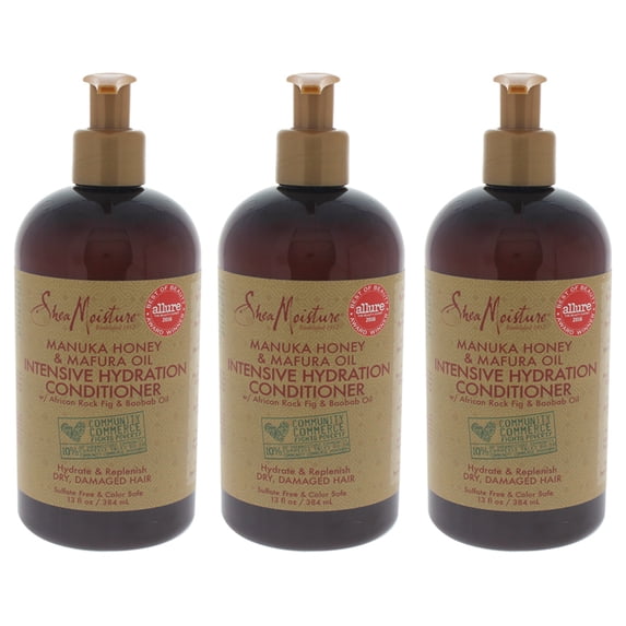 Shea Moisture Manuka Honey Mafura Oil Intensive Hydration Conditioner - Pack of 3, 13 oz Conditioner