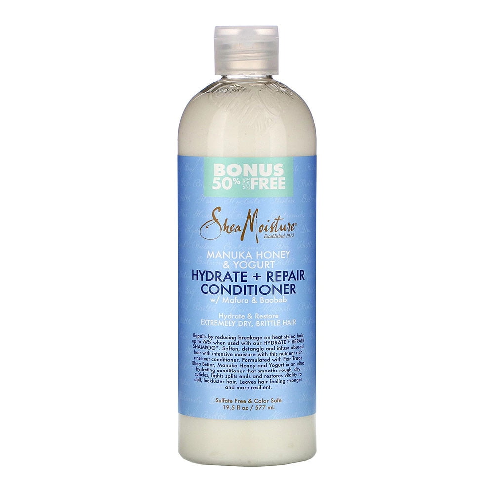 Shea Moisture Manuka Honey and Yogurt Hydrate and Repair Conditioner, 19.5 Oz, 2 Pack