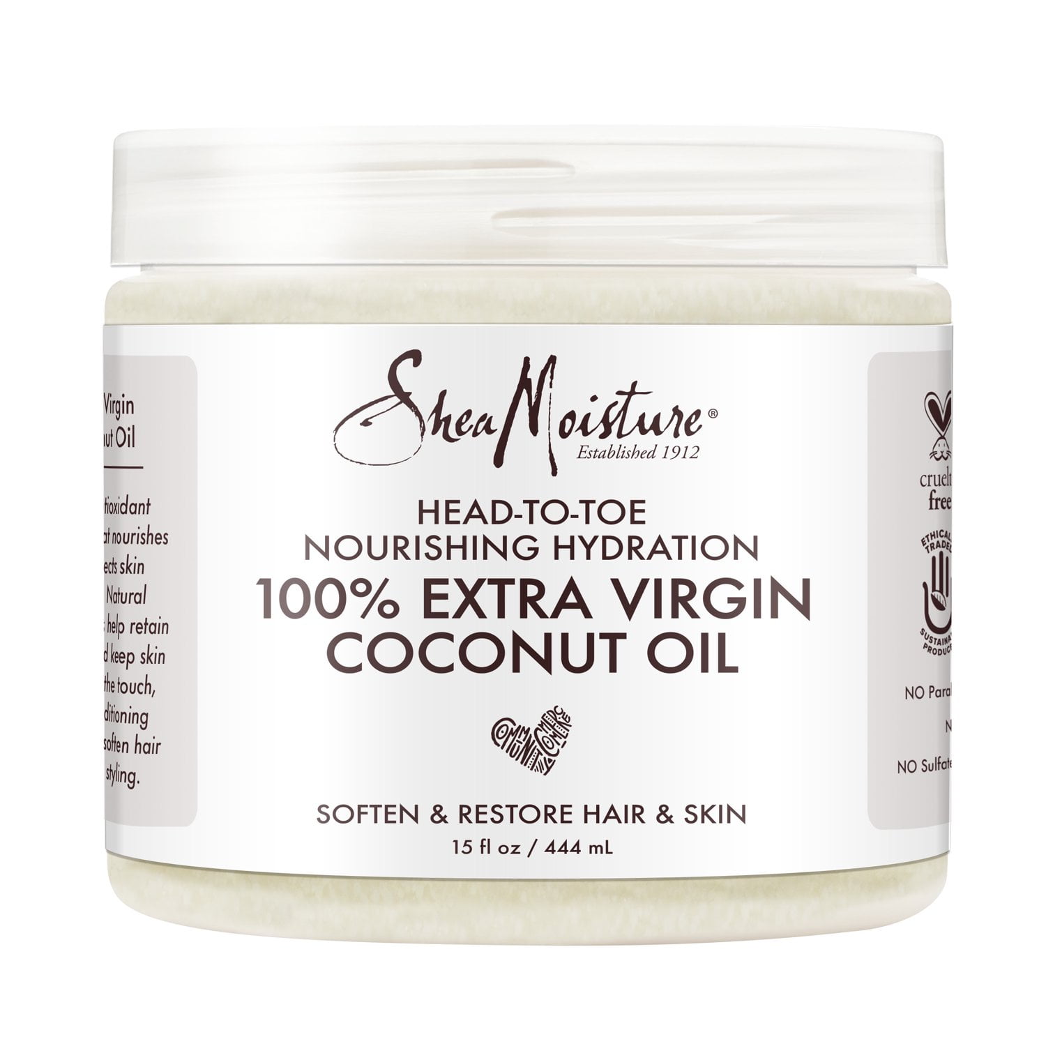 Shea Moisture Nourishing Hydration Extra Virgin Coconut Oil Hair and Skin Lotion, 15 fl oz