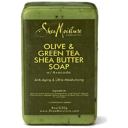 Shea Moisture Olive & Green Tea Shea Butter Bar Soap 8 oz (Pack of 6)
