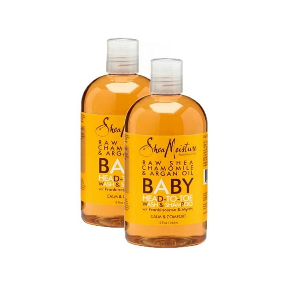 Shea Moisture Raw Shea Chamomile & Argan Oil Baby Head-To-Toe Wash & Shampoo 13 oz (Pack of 2)