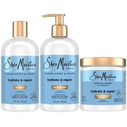 SheaMoisture Shampoo and Conditioner Set + Hair Mask, Manuka Honey & Yogurt | Hydrate & Repair w/ Mafura & Baobab Oils | Hair Strengthening Products with Protein Power Treatment for Healthy Looking H