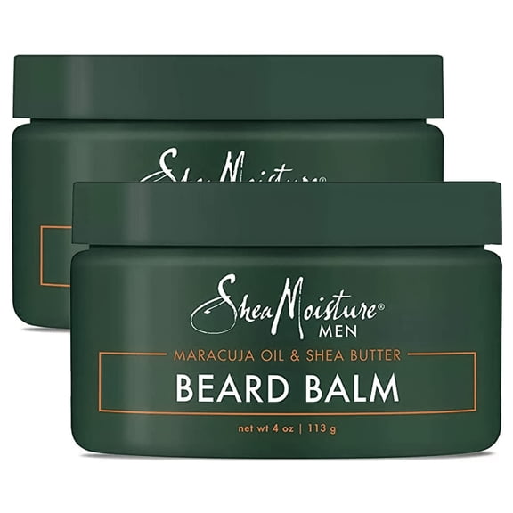 SheaMoisture Beard Balm, Maracuja Oil & Shea Butter 2-Pack, 4 Oz Ea | Soothing Balm Made with Tea Tree Oil and a Blend of Nourishing, Moisturizing Plant Oils | Beard Care, Self-Care Gifts for Men