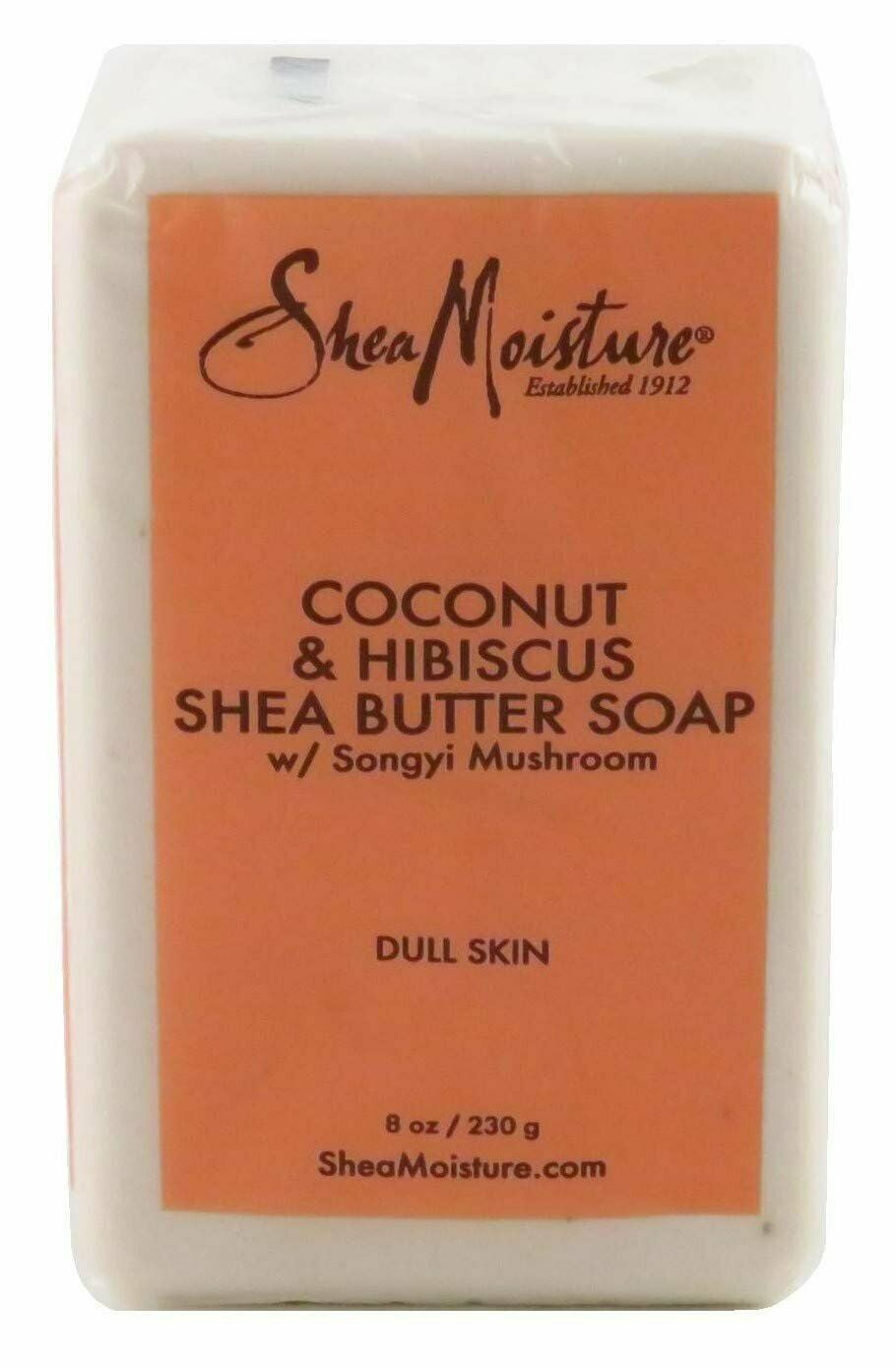 EMERSON HEALTHCARE Shea Moisture Coconut & Hibiscus Shea Butter Soap 8 oz (Pack of 6)