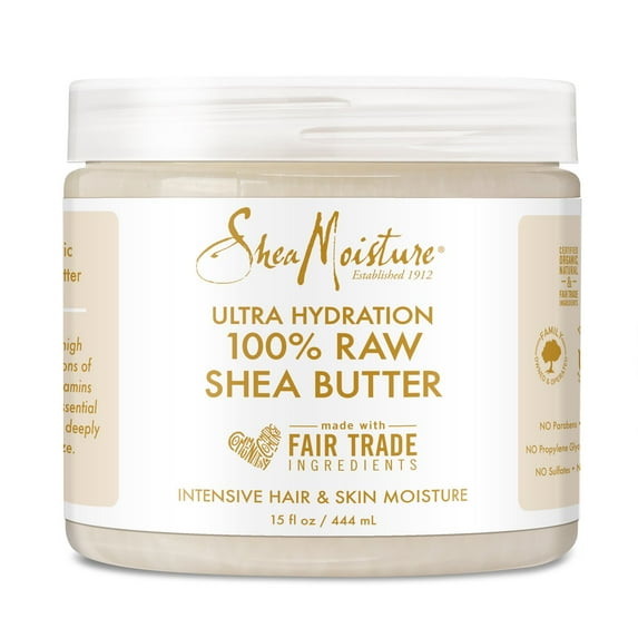 Shea Moisture Ultra Healing Raw Shea Butter Hair and Skin Moisturizer for Dry Skin, 15 fl oz