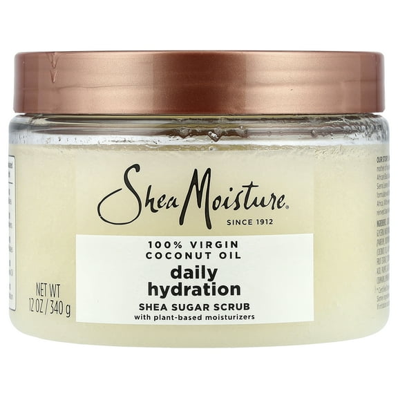 SheaMoisture Daily Hydration Shea Sugar Scrub, 100% Virgin Coconut Oil, 12 oz (340 g)