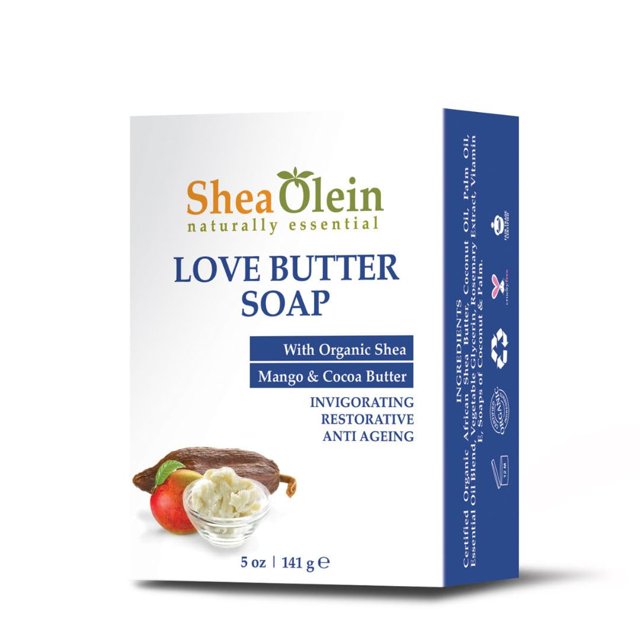 Shea Olein Organic 5 oz Love Butter Soap with Shea Butter, Mango Butter