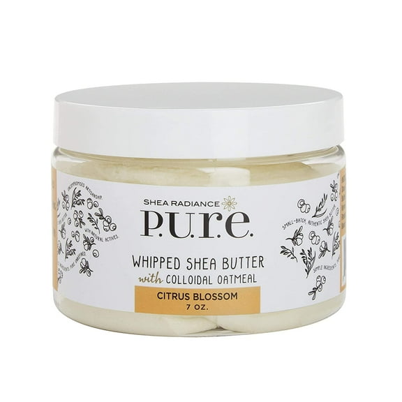Shea Radiance Pure Whipped Shea Butter w/ Colloidal Oatmeal, Citrus Blossom, 7 Oz