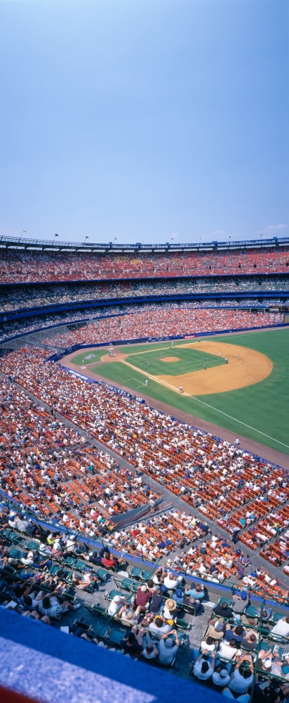 Shea Stadium NY Mets v SF Giants New York Canvas Art - Panoramic Images (27 x 9)
