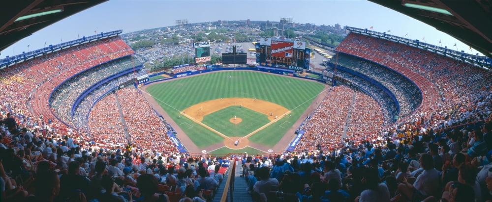 Shea Stadium NY Mets v SF Giants New York Canvas Art - Panoramic Images (36 x 12)