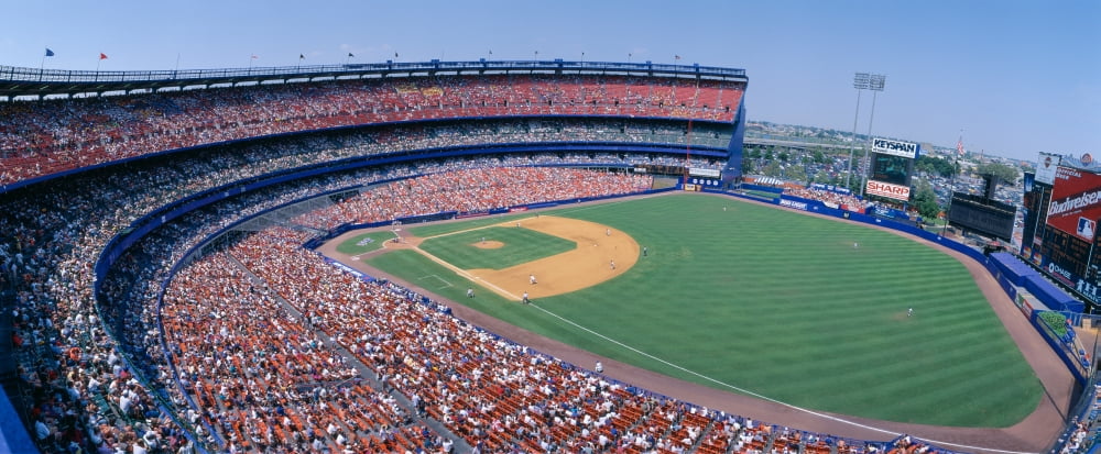 Shea Stadium NY Mets v SF Giants New York Canvas Art - Panoramic Images (36 x 12)