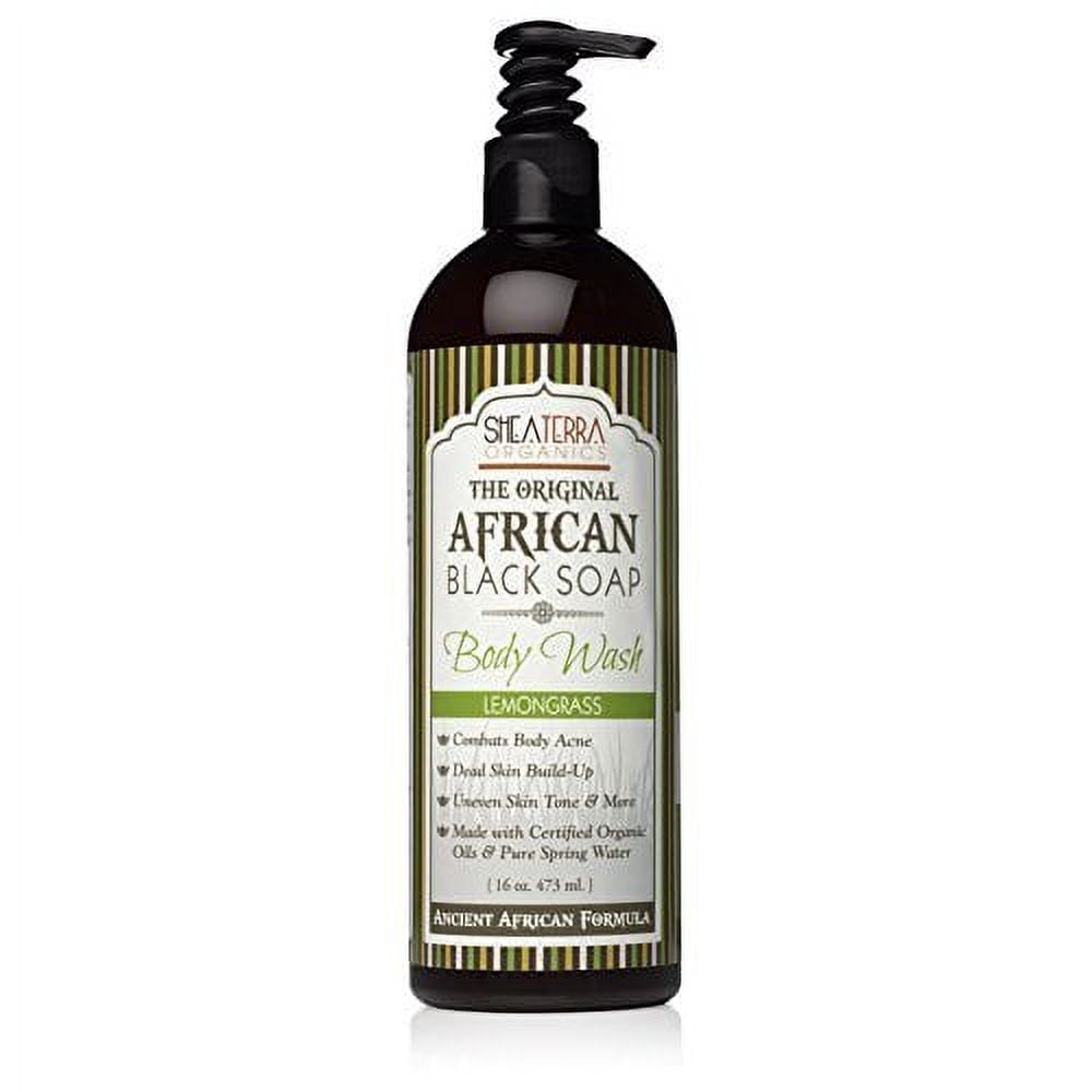 Shea Terra Organics African Black Soap Body Wash Natural Skin Care