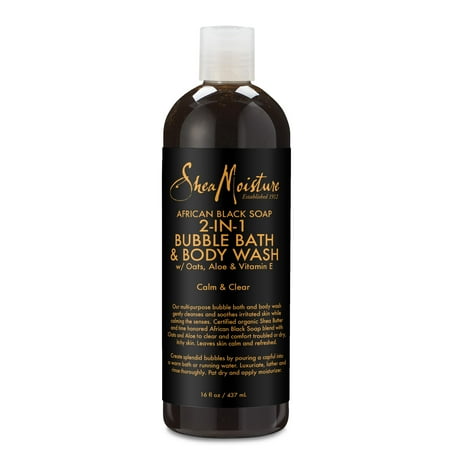 SheaMoisture African Black 2 in1 Exfoliator & Body Wash, 16 oz