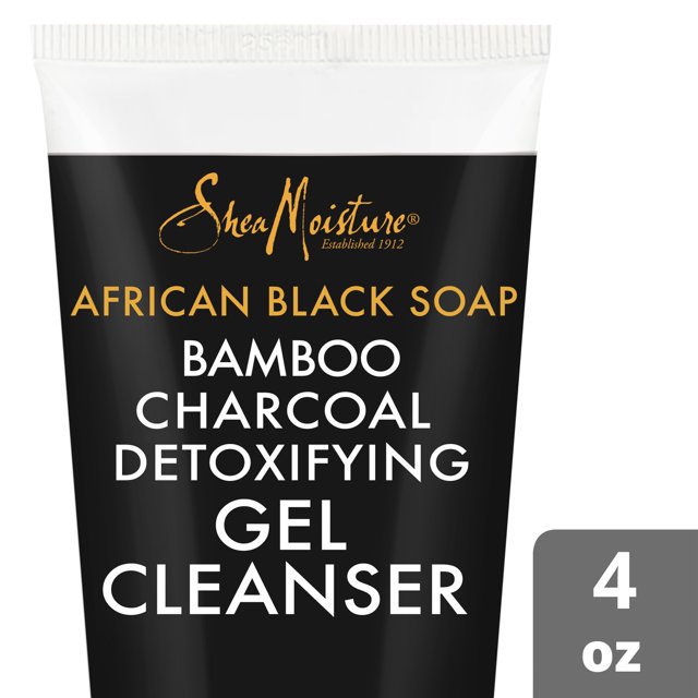 SheaMoisture African Black Soap Bamboo Charcoal Gel Cleanser, 4 oz