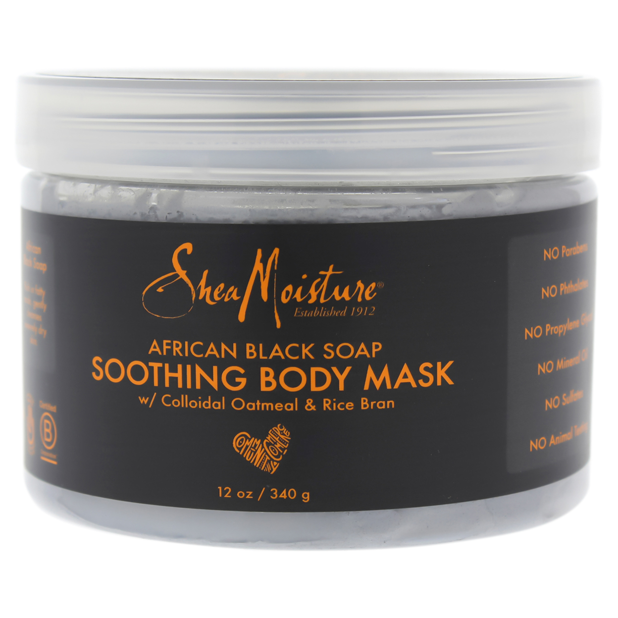 SheaMoisture Body Scrub African Black Soap & Charcoal, 6 oz