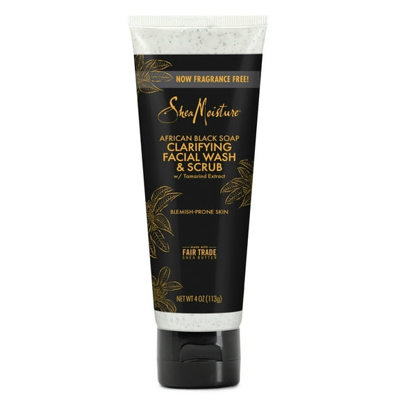 SheaMoisture African Black Soap Clarifying Facial Wash & Scrub, 4 oz