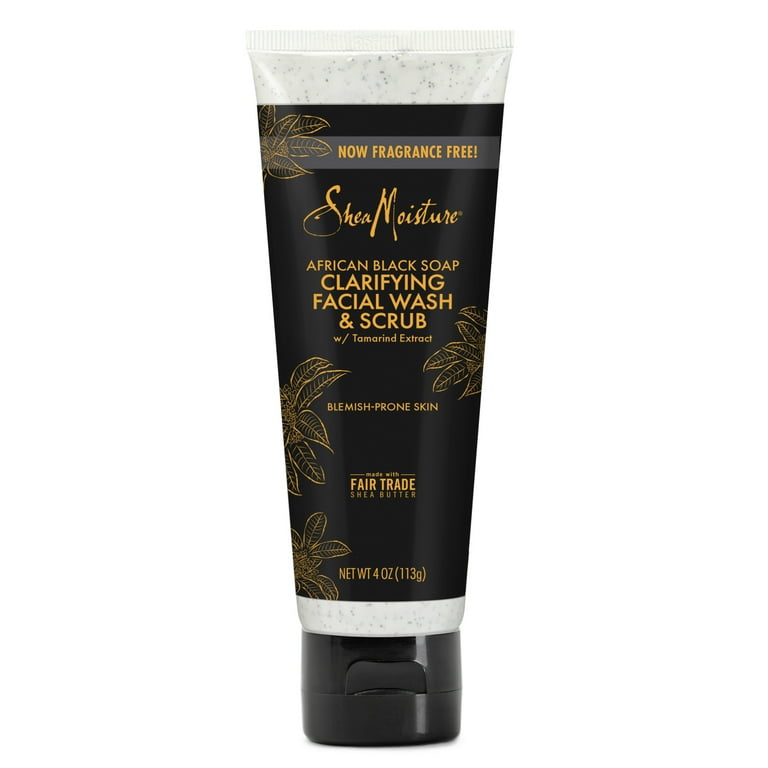 SheaMoisture African Black Soap Clarifying Facial Wash & Scrub, 4